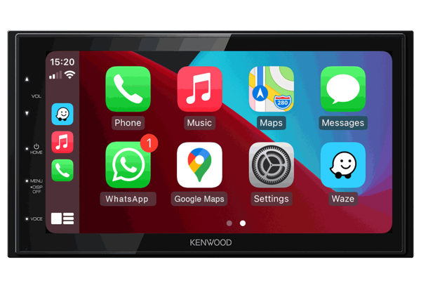 Radio Kenwood Doble Din Apple Car Play y Android DMX-5020S | cartoys